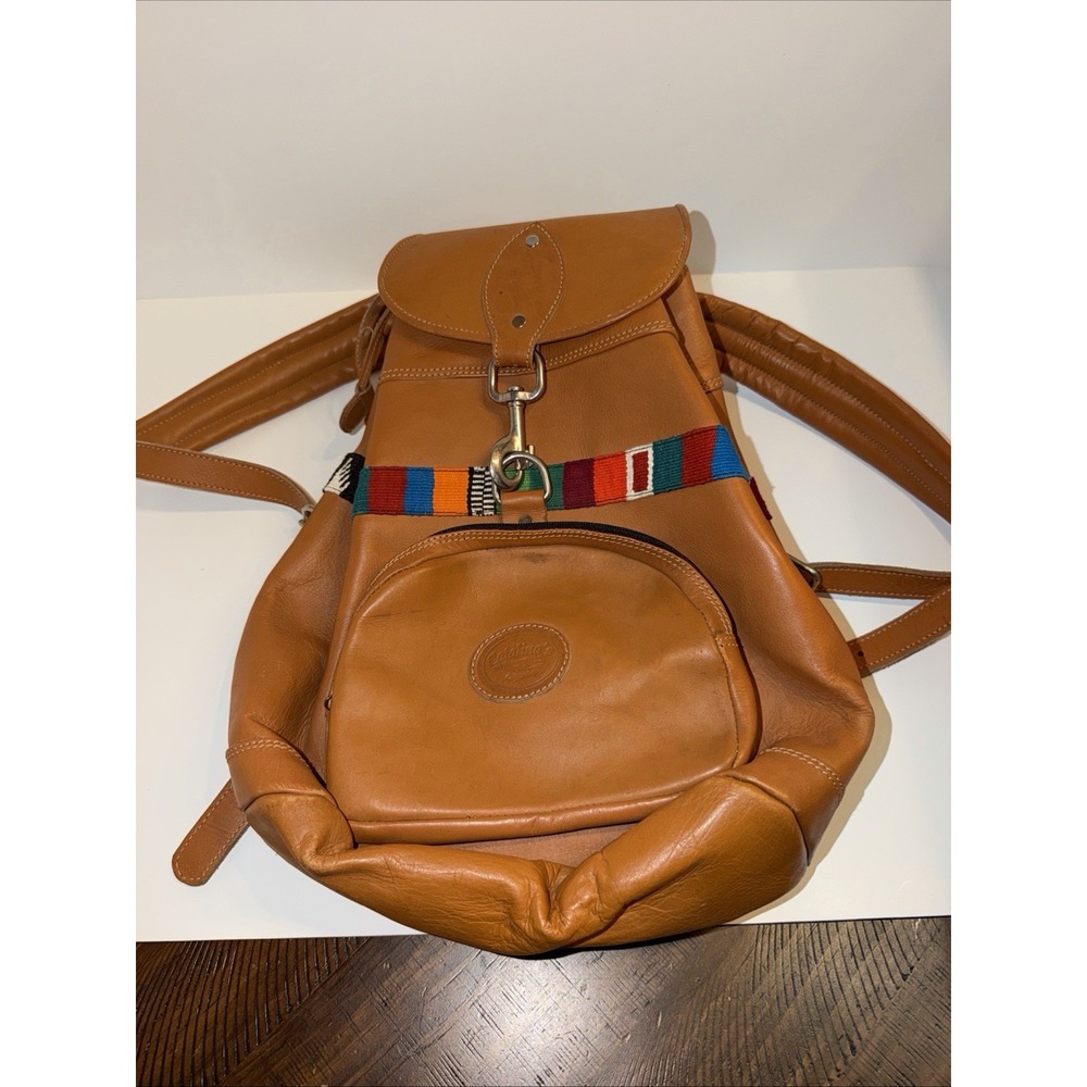 Vintage Catalina's Leather Co Backpack Medium Sized 100% Leather Made in Texas